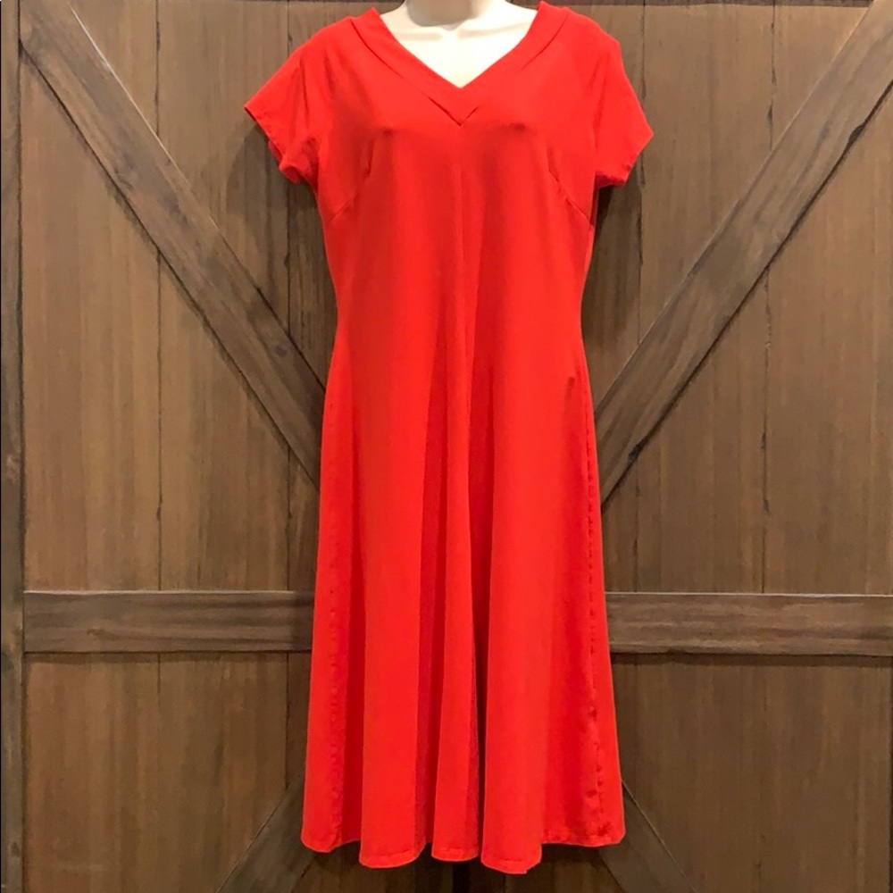 casual chic Talbots v neck short sleeve dress, MP